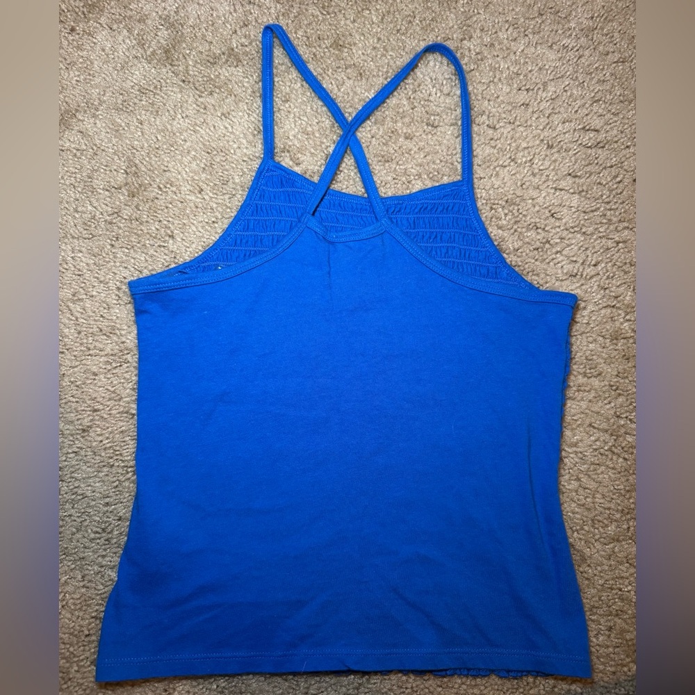 Blue Textured Tank Top - Picture 3 of 3